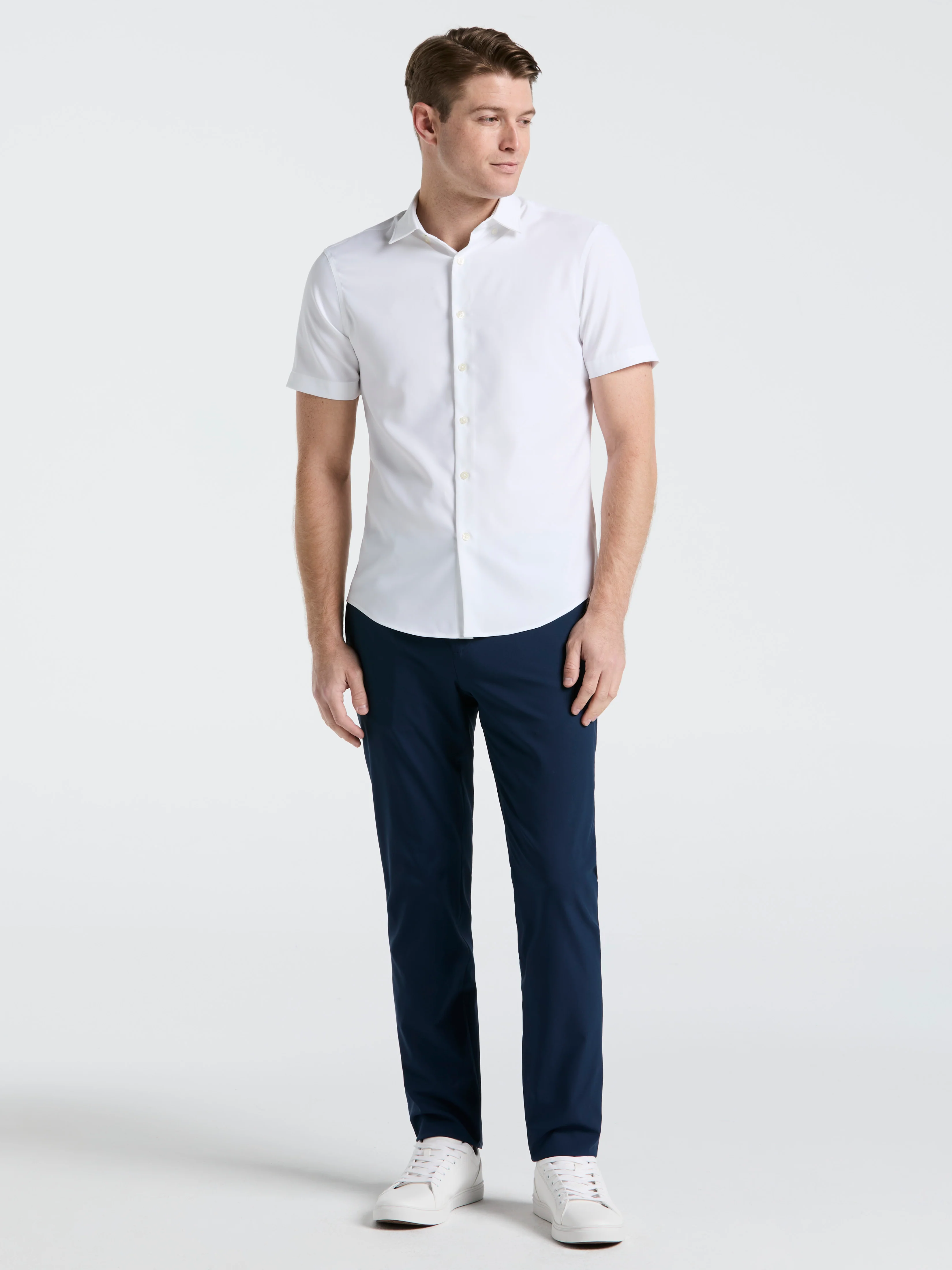 Slim Fit Total Stretch Solid Shirt - Image 10