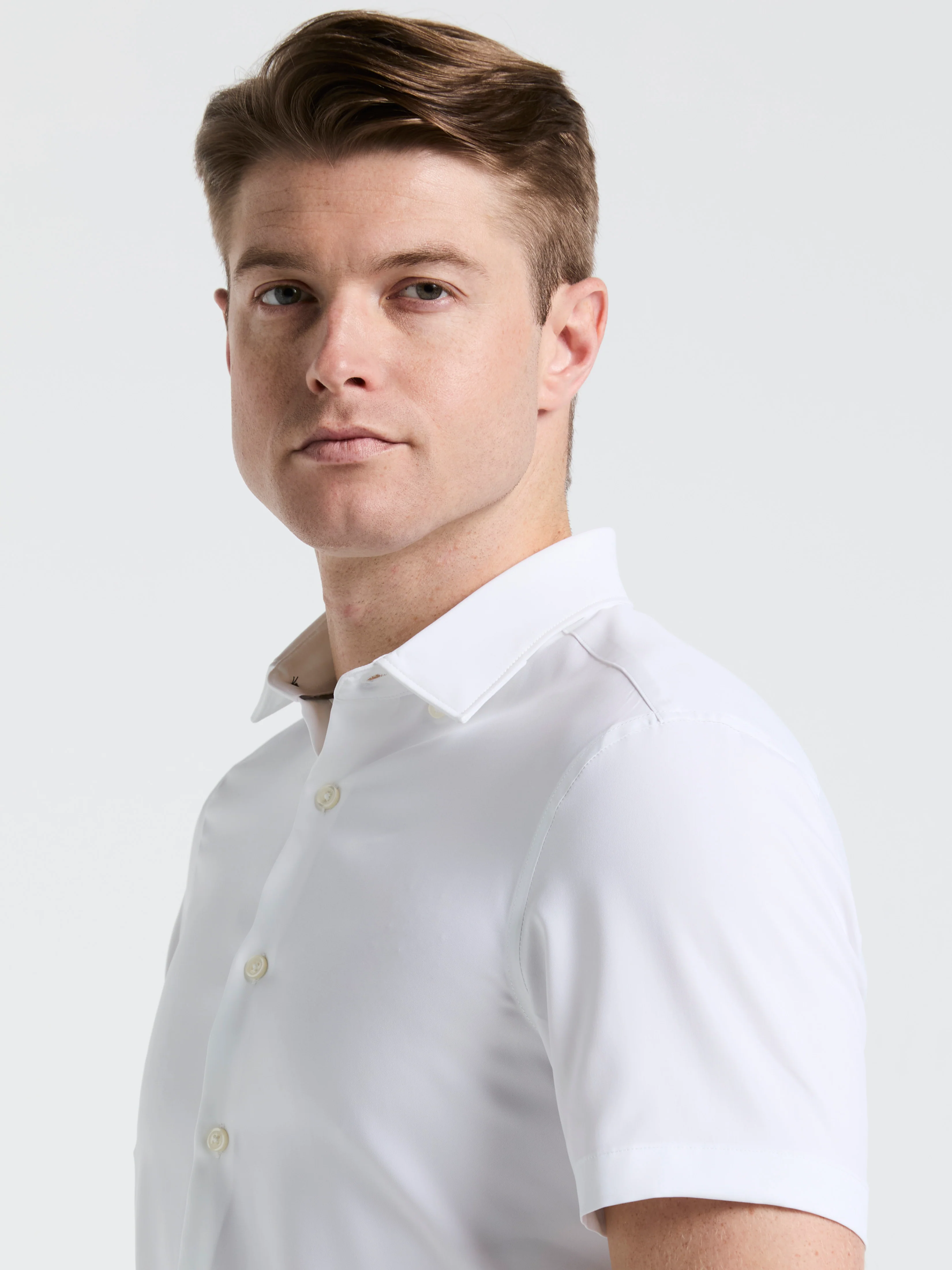 Slim Fit Total Stretch Solid Shirt - Image 13