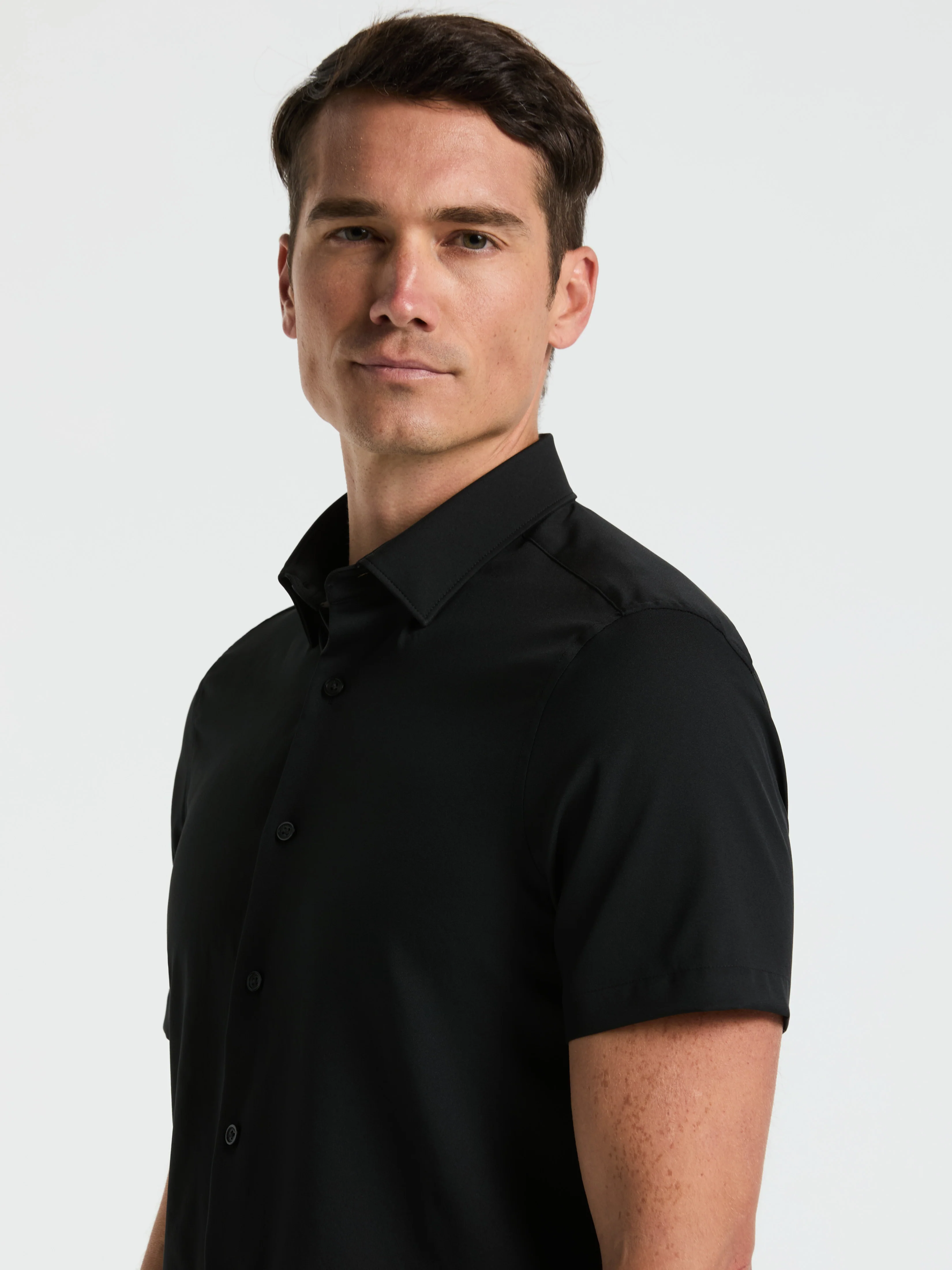 Slim Fit Total Stretch Solid Shirt - Image 17