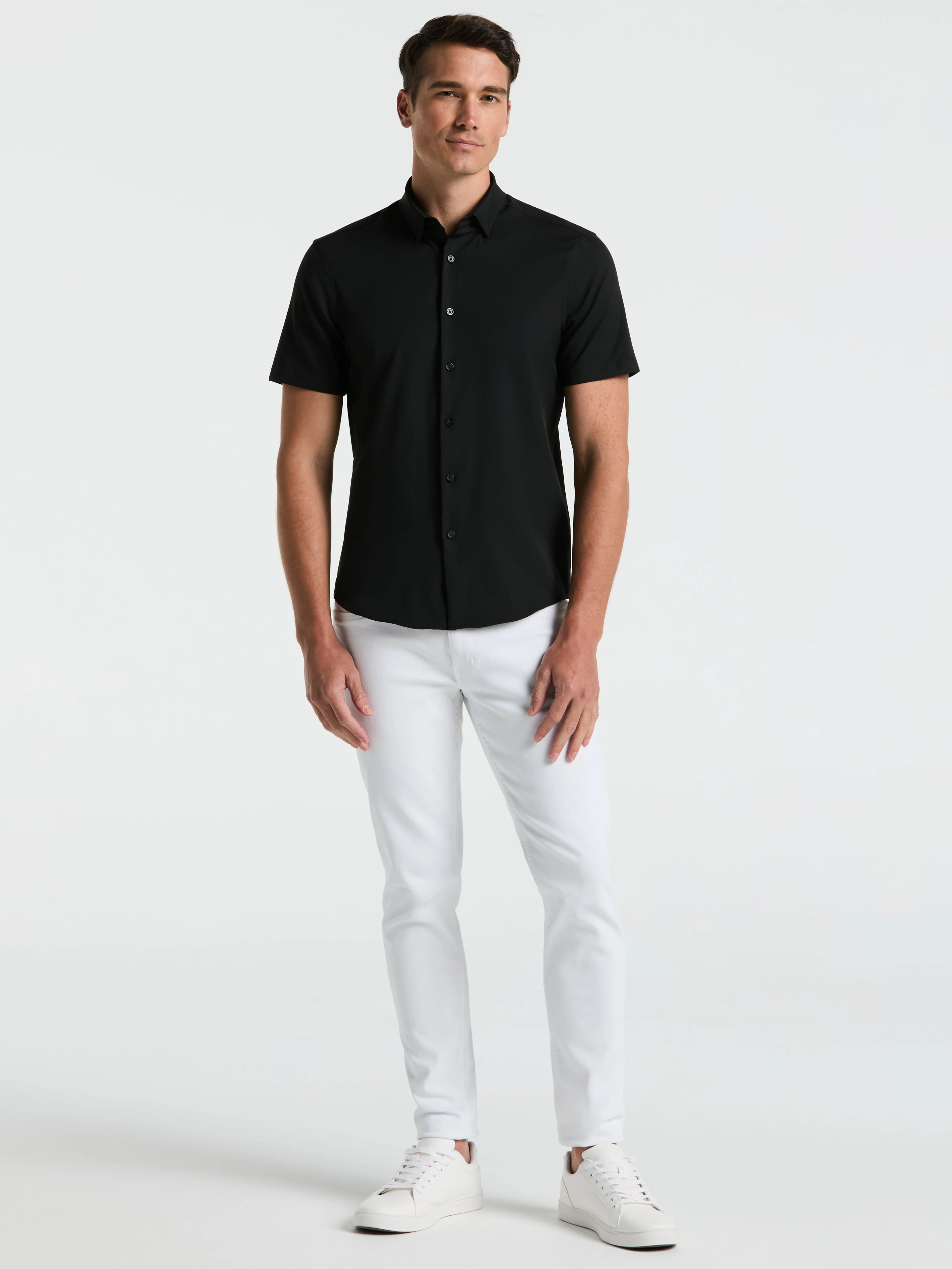 Slim Fit Total Stretch Solid Shirt - Image 19