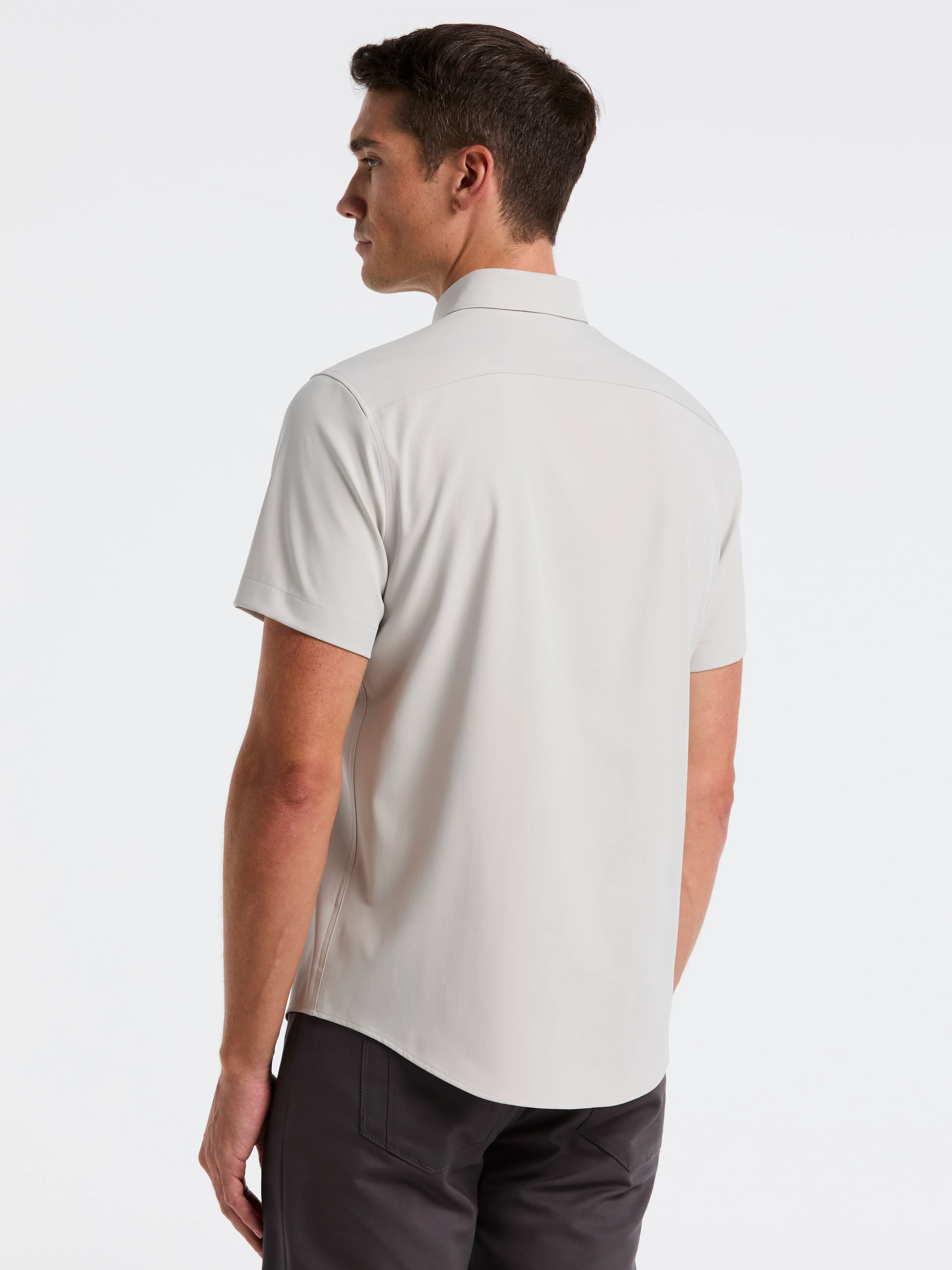 Slim Fit Total Stretch Solid Shirt - Image 6