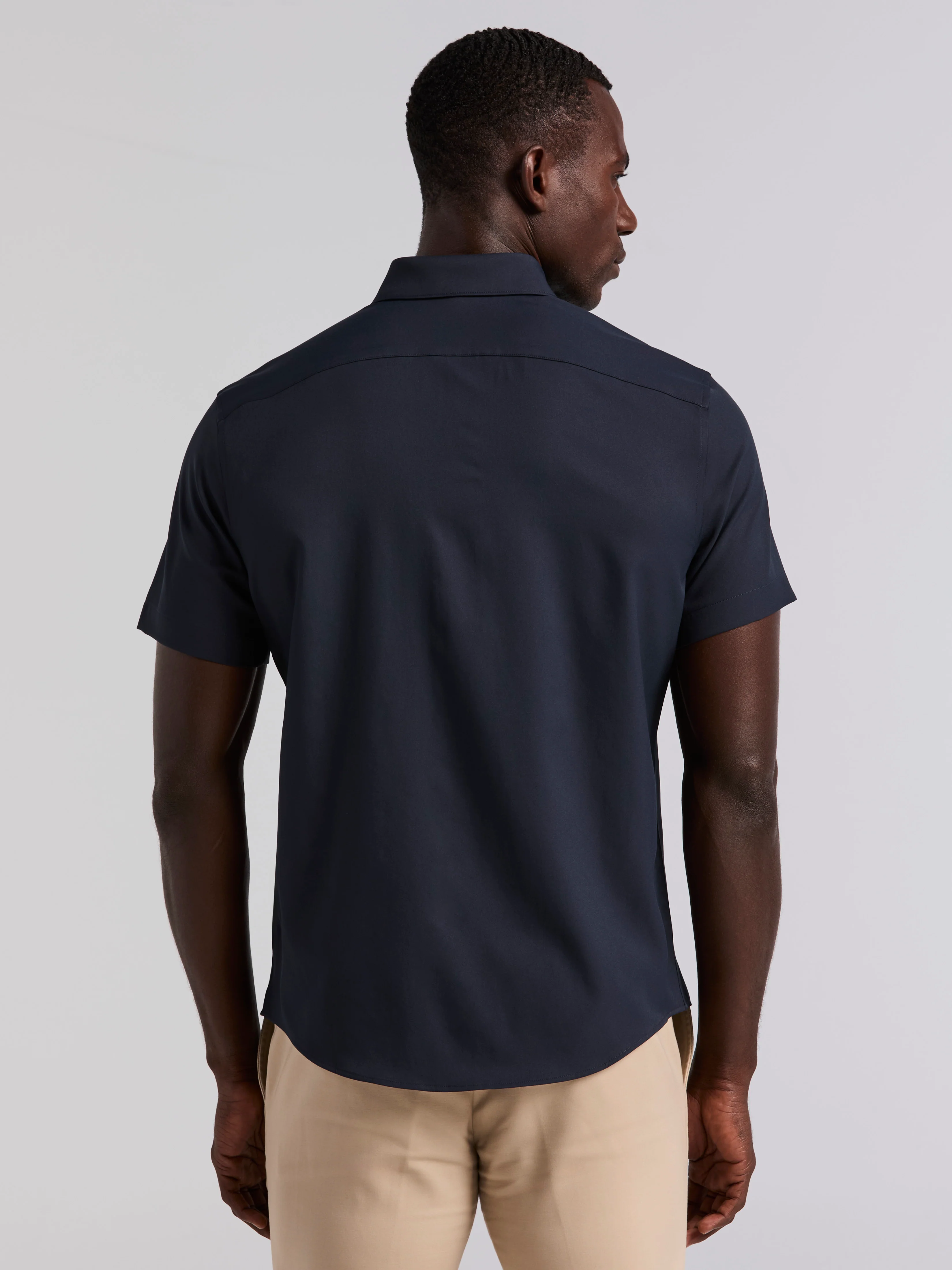 Slim Fit Total Stretch Solid Shirt - Image 9