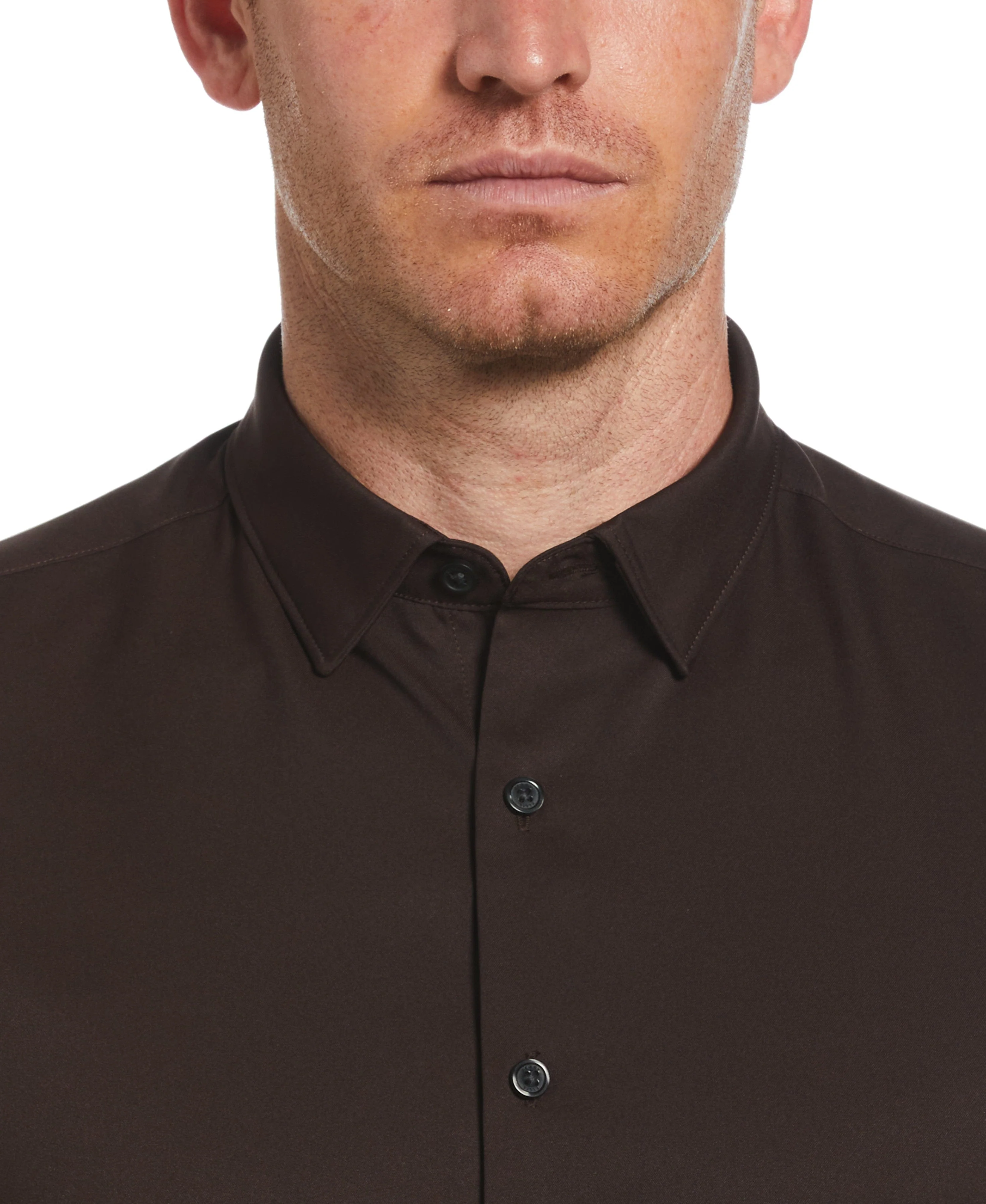 Slim Fit Total Stretch Solid Shirt - Image 3